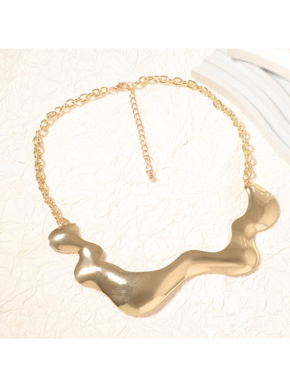 Trendy Irregular Drip Gold Color Chokers Necklaces for Women Punk Creative Metal Wedding Party Jewelry