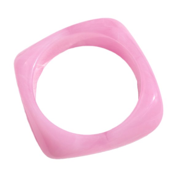 Trendy Irregular Geometric Bangle Resin Statement Square Shape Colorful Wristband Accessory For Women