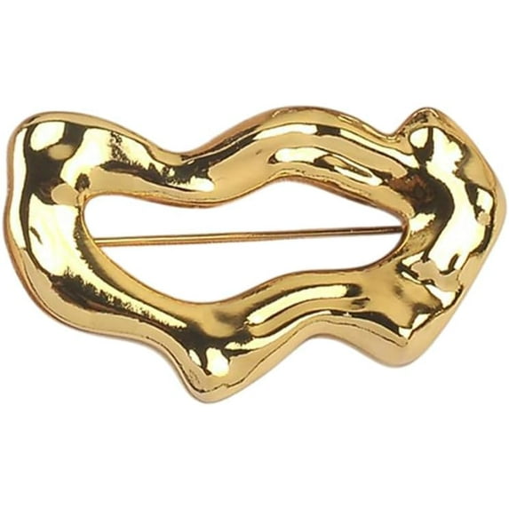 Trendy Irregular Geometric Shape Brooch Pin for Women Men Collar Brooches Lapel Pins Scarf Shawl Clip Bouquet Badge Boutonniere Corsage for Wedding Party Jewelry Dainty Dress Accessories