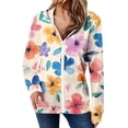 thumbnail image 1 of Trendy Jackets for Women Full Zip Up Hoodies with Pockets Long Sleeve Graphic Print Zipper Hooded Sweatshirts (M, Multicolor), 1 of 6