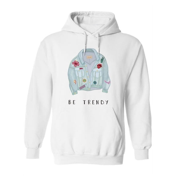 Trendy Jeans Jacket Hoodie Women -Image by Shutterstock, Female Medium