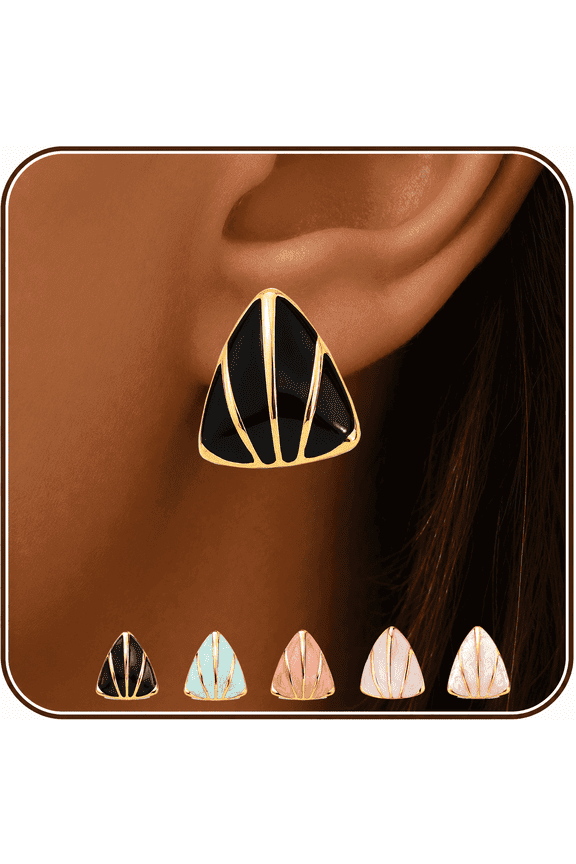 ® 14K Plated Gold Stud Earrings for Women, Dainty Hypoallergenic Earrings for Weddings, Beach, Daily Wear and Parties