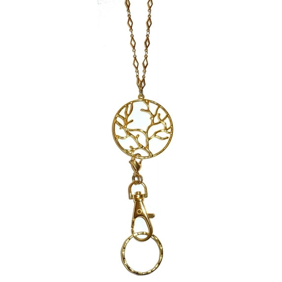 Trendy Lanyard, Women's Fashion Stainless Steel Chain Lanyard Jewelry 34 Inches Long, for Keys, Badge Holder.