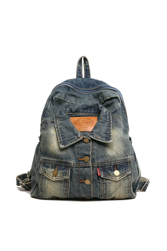 Trendy Large Capacity Jean Backpack Fashion Travel Rucksack Casual School Bag for Students Commuters and Adventurers
