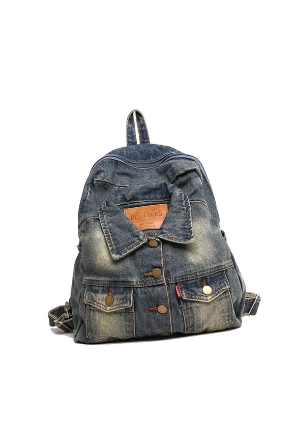 Trendy Large Capacity Jean Backpack Fashion Travel Rucksack Casual School Bag for Students Commuters and Adventurers