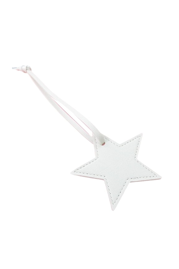 Trendy Leather Star Bag Label Elegant Five-pointed Star Key Holder Stylish Luggage Pendant Travel Accessory for Female