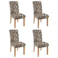 thumbnail image 1 of Trendy Leopard Dining Chair Covers 4 Pack Unique Polka Dot Print Washable Polyester Stretch Slipcovers Removable Seat Protector for Classic Dining Room, 1 of 5