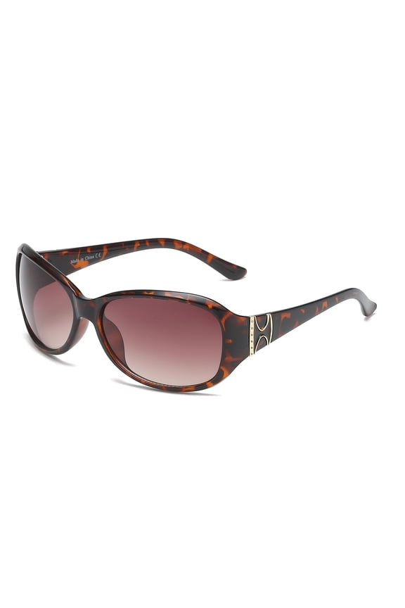 Trendy Leopard Print Square Sunglasses - Gradient Brown Lens UV Protection Casual Daily Eyewear
