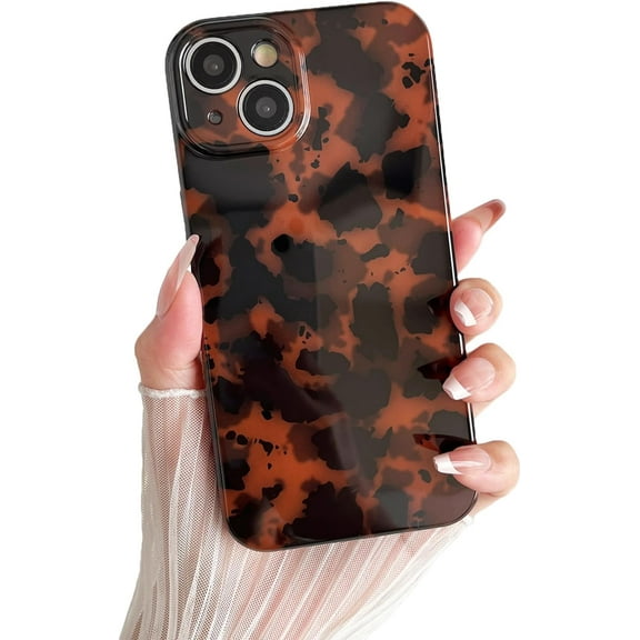 Trendy Leopard Skin iPhone 12-16 Case - Classic Tortoise Style with Impact-Resistant TPU Shell