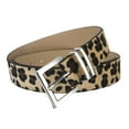 thumbnail image 1 of Trendy Leopards Print Wide Waist Belt For Women Detachable Metal Buckle Adjustable PU Accessory, 1 of 9