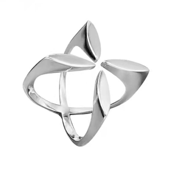 Trendy Lines Crossed Geometric Rings Personality Creative Open Finger Rings Fashionable Women Jewelry for Daily Wear