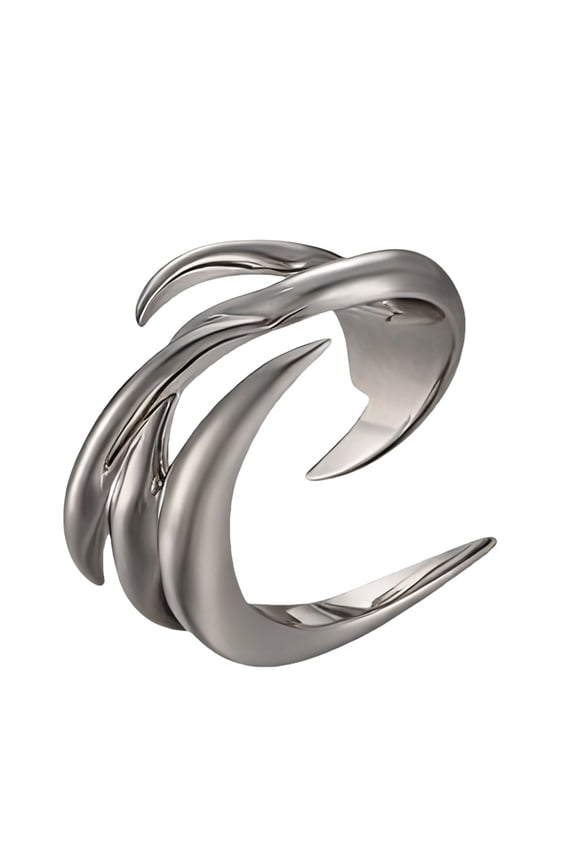 Trendy Liquid Dragon Pattern Rings Stylish Metal Craftsmanship Finger Accessory For Casual Parties Night Event