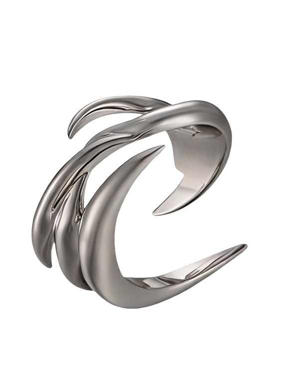 Trendy Liquid Dragon Pattern Rings Stylish Metal Craftsmanship Finger Accessory For Casual Parties Night Event