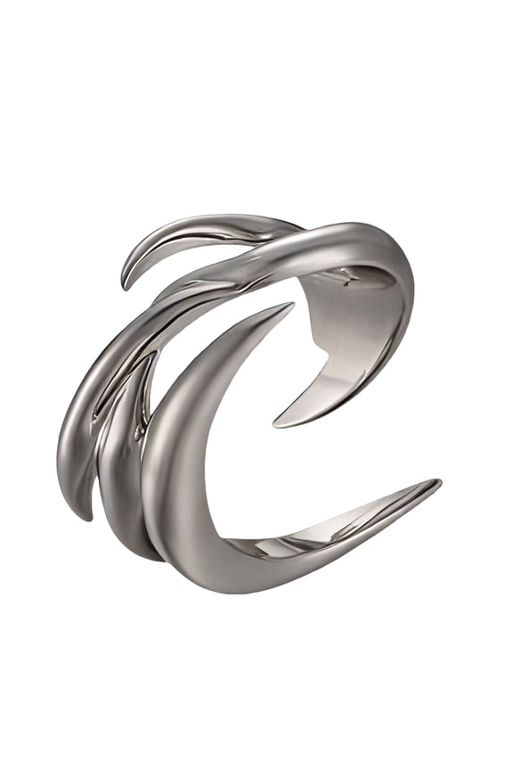Trendy Liquid Dragon Pattern Rings Stylish Metal Craftsmanship Finger Accessory For Casual Parties Night Event