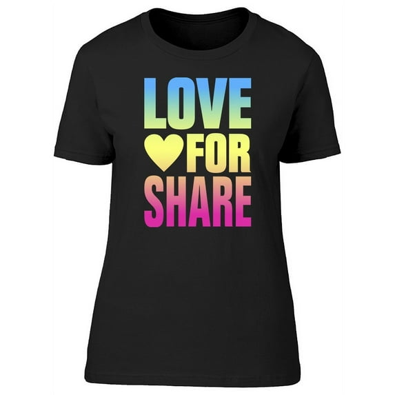 Trendy Love For Share T-Shirt Women -Image by Shutterstock, Female 3X-Large