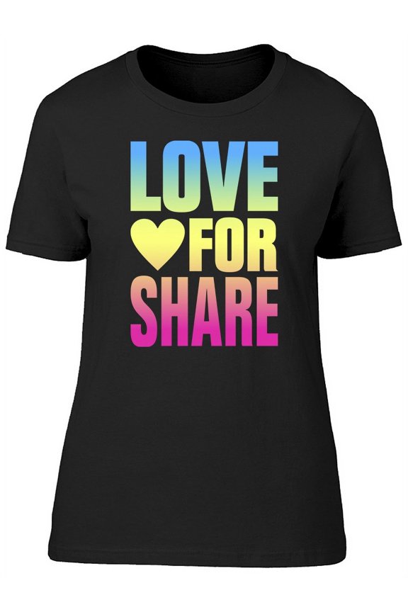 Trendy Love For Share T-Shirt Women -Image by Shutterstock, Female Small