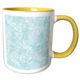 thumbnail image 1 of 3drose, Trendy Luxury Blue Teal Quartz Malachite Gemstone Agate Geode, 15oz Two-tone Yellow Mug, 1 of 6
