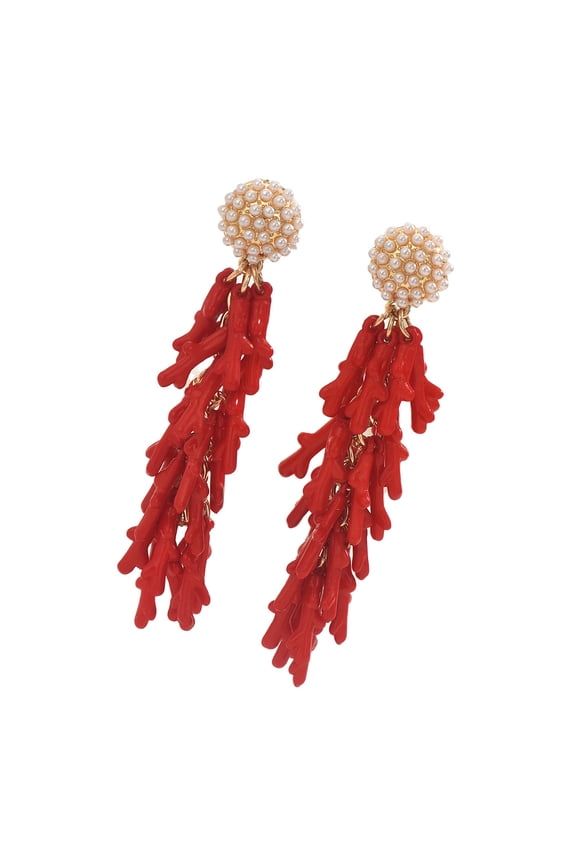 Trendy Marine Inspired Shell Earrings Featuring Pearls Allergy Resistant Resin Materials Casual Or Formal