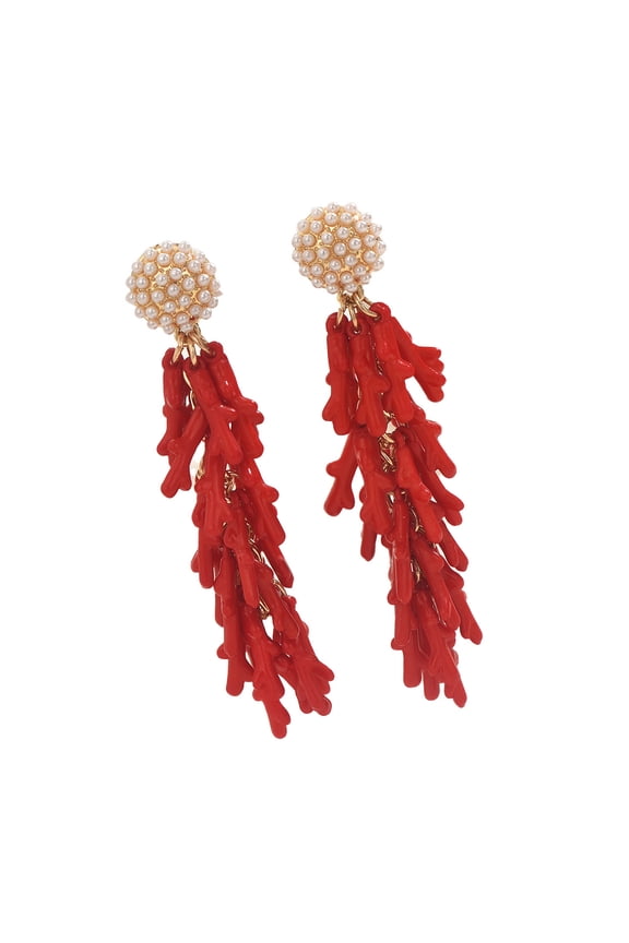 Trendy Marine Inspired Shell Earrings Featuring Pearls Allergy Resistant Resin Materials Casual Or Formal
