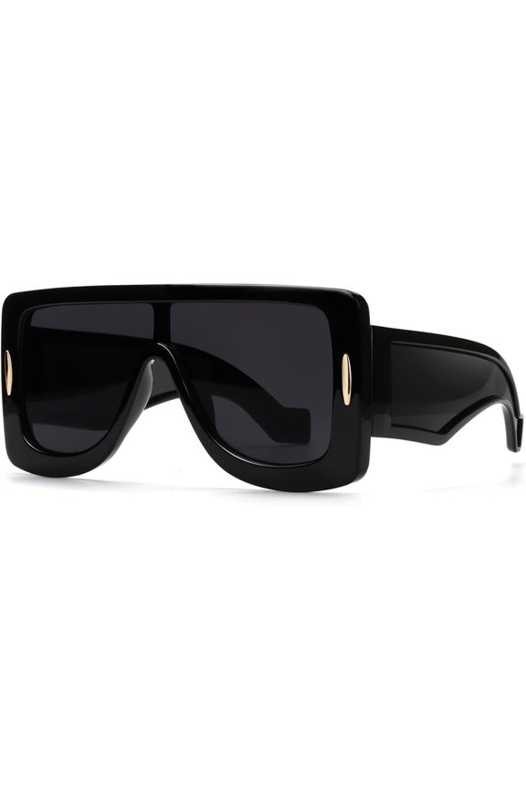 Trendy Mask Sunglasses for Women Men Flat Top Fashion Shield Sun Glasses UV Protection Sunnies