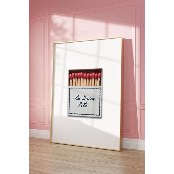 Trendy Matchbox Print Coastal Granddaughter La Dolce Vita Poster, Unframed Poster