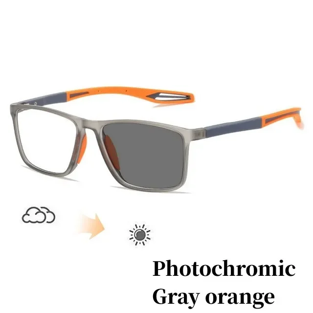Trendy Men Women Outdoor Smart Photochromic Myopia Glasses Unisex Minus