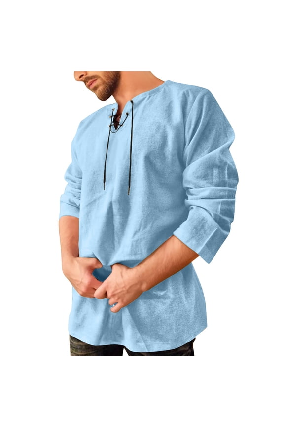 Trendy Men's Long Sleeve T-Shirts for Casual and Formal Wear Stylish Hippie and Gothic Designs Comfortable Linen and Fabrics Versatile Summer and Carnival Attire