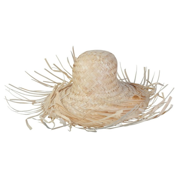 Trendy Mexicanos Straw Hat with Ripped Brim, for Festivals Fiesta Summer Mexicanos Theme Party Colorful Straw Hat