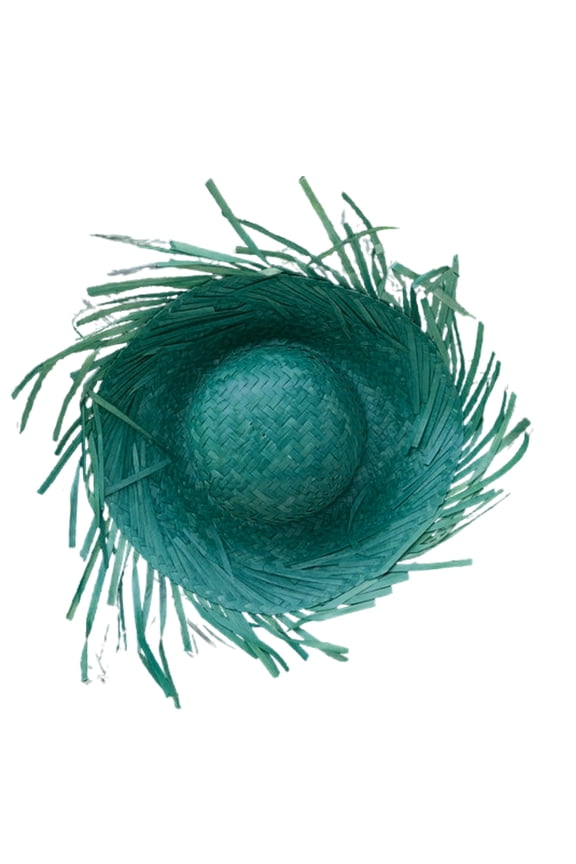 Trendy Mexicanos Straw Hat with Ripped Brim, for Festivals Fiesta Summer Mexicanos Theme Party Colorful Straw Hat