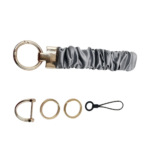 Trendy Multifunctional Key Ring Hair Tie Phone Charm Scrunchie Keychain Wristlet