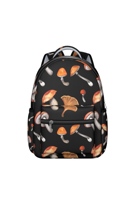 Trendy Mushroom Patterned Backpack for College, Cute School Bookbag for Women, Large Capacity Laptop Daypack for Campus, Durable Lightweight, Ideal Gift Idea