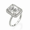 thumbnail image 1 of Trendy Natural Square Aquamarine 925 Sterling Silver Diamond Rings Women Gemstone Ring for Jewelry Blue Sapphire Ring Jewelry, 1 of 3