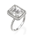 thumbnail image 1 of Trendy Natural Square Aquamarine 925 Sterling Silver Diamond Rings Women Gemstone Ring for Jewelry Blue Sapphire Ring Jewelry, 1 of 3