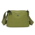 thumbnail image 1 of Trendy New Soft Nylon Cloth Solid Color Casual Style Women Shoulder Bag Crossbody Bags Handbag Tote Bag GREEN, 1 of 6