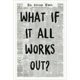thumbnail image 1 of Trendy Newspaper Wall Art Black And White What If All Works Out Posters Positive Affirmation Quote Prints Minimalist Funky Cool Girl Room Wall Decor for Home Apartment 16x24in Unframed, 1 of 14