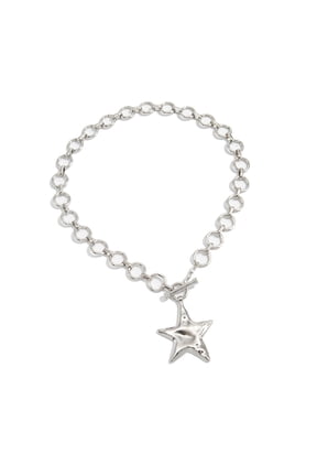 Trendy OT Clasp Star Pendant Necklace Silver Gold Color Option Unisex Design Collarbone Chain For Gift Giving