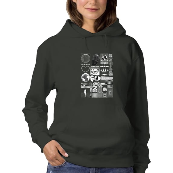Trendy Objects Rave Style Hoodie Women -Image by Shutterstock, Female 5X-Large