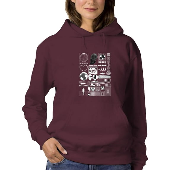 Trendy Objects Rave Style Hoodie Women -Image by Shutterstock, Female XX-Large