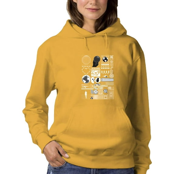 Trendy Objects Rave Style Hoodie Women -Image by Shutterstock, Female XX-Large