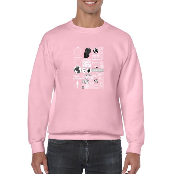 Trendy Objects Rave Style Sweatshirt Men -Image by Shutterstock, Male x-Large