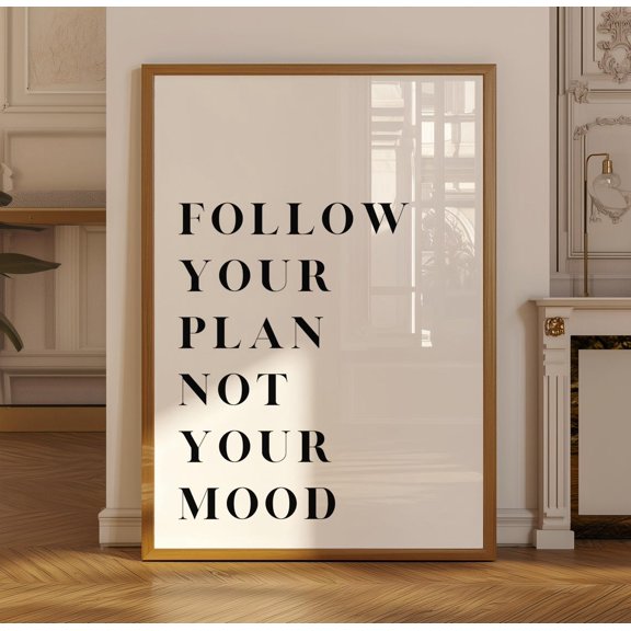 Trendy Office Minimalist Typography Business Motivation Sign