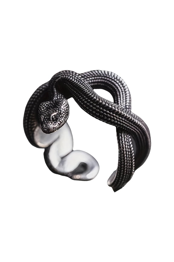 Trendy Open Ring with Distinctive Craftsmanship and Comfortable Fit Adjustable Rings Snake Finger Jewelry Alloy Texture