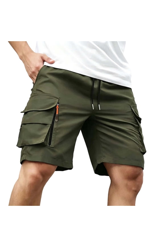 Trendy Oversized Cargo Street Shorts, Mens Straight Leg Big Side Pocket Loose Bottoms for Daily Shopping
