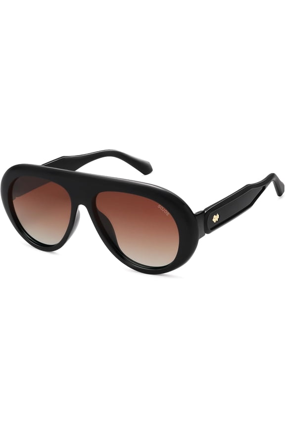 Trendy Oversized Polarized Aviator Sunglasses Womens Men Retro Vinta 70s Style UV Protection Sun Glasses SJ2390
