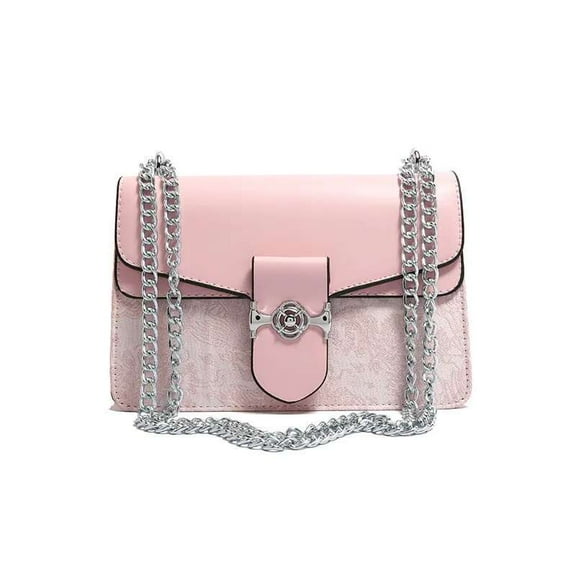 Trendy Oversized Print Pattern with Chain k for Women's Shoulder and Crossbody Bag