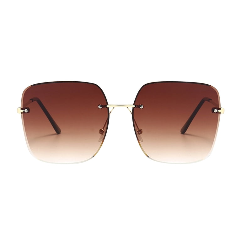 Trendy Oversized Square Metal Frame Sunglasses for Women Men  display picture 1
