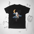 thumbnail image 1 of Trendy Owl Moon Bird Nature Graphic TShirt Aesthetic Animal Art Gift,for unisex up to size 5XL, 1 of 2
