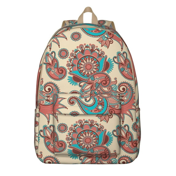 Trendy Paisley Pattern Boho Backpack for College, Durable School Bookbag with Laptop Compartment, Functional Laptop Daypack with Storage, Great Gift for Students Women Teens