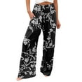 thumbnail image 1 of Trendy Pants for Women Patlollav Summer and Spring Trousers Pockets Elastic Waist Comfortable Straight Loose Pants, 1 of 6
