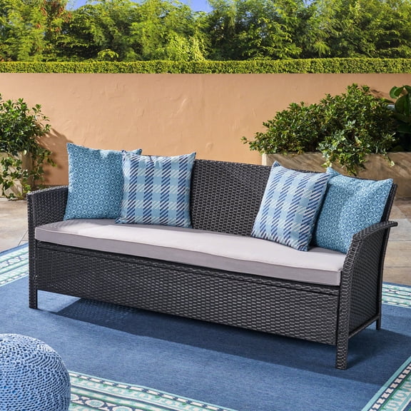 Trendy Patio Addition - Three - Seater Sofa for Outdoor Afternoon Tea